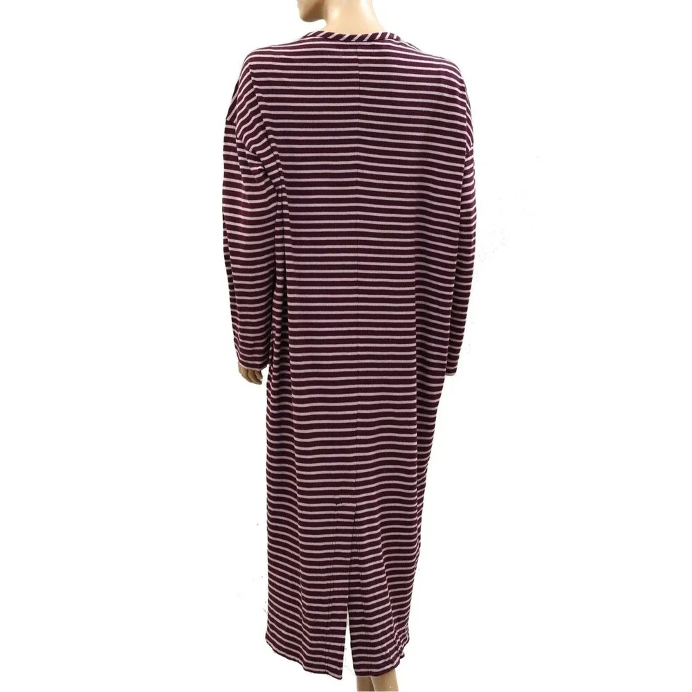 Free People Free Est Tivoli Maxi Dress Striped Printed Oversized Cotton M 286403